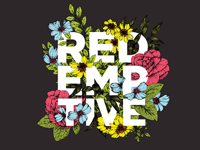 Redemptive Cycles Kit // 01 branding cycling design florals hand drawn illustration mixed media typography vector