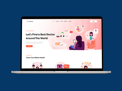 Doctor Consultation Website business consultation doctor health illustration landing page ui ui ux website