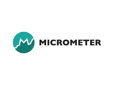 Micrometer atom brand branding data graph green line logo logos meter