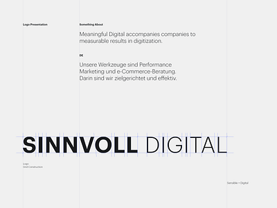 Sinnvoll Digital ─ Logo Presentation branding branding design clean design layout logo minimal simple typo typography
