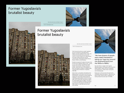 Yugoslavia's Brutalist Beauty - Layout grid grid layout layout minimal typo typography ui ux web web design