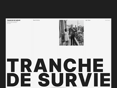 Tranche De Survie design illustration layout logo minimal simple typography ui ux web