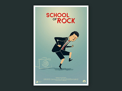 School of rock poster Fan art animation desiginspiration design flat illustration minimal movie poster poster art poster challenge