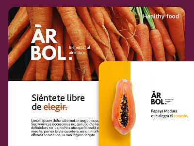 Arbol healthy food app branding brands desiginspiration food food app healtcare hello dribble logo street food tree typography ui vegetables web