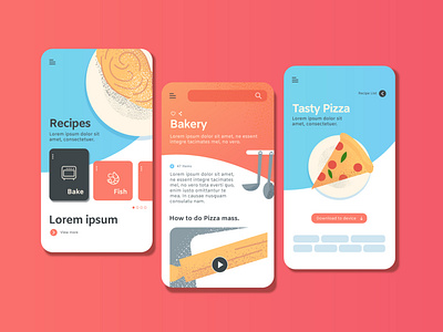 Concepts for Recipes mobile App