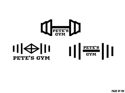 Pete's Gym Logo Concept branding design graphic design illustration lettermark logo logo shape logo shapes typography vector wordmark logo