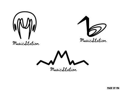 MusicStation Logo Concept app branding design graphic design illustration logo music music logo musics record label records song typography ui ux vector