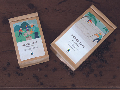 Grand Cafe - packaging grandcafe illustration package packaging plantation sustainable ucccoffee work