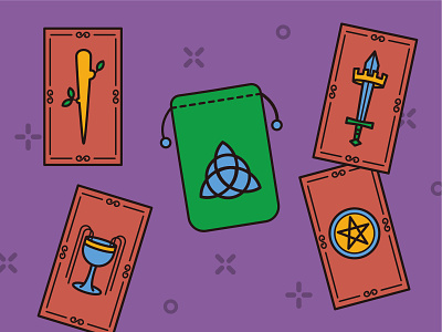 Tarot Card Icons cards design graphic design icon illustration magic mystic tarot tarot cards vector web