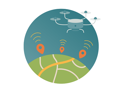 "Geo Data Solutions" illustration drone flat geolocation graphic design illustration map vector