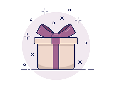 Present Illustration flat gift box illustration present ui vector