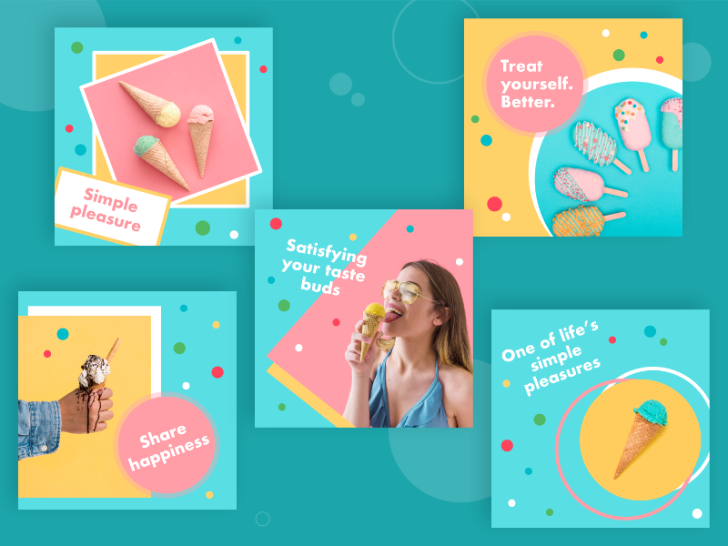 Ice Cream Banner by Marina Reznik on Dribbble