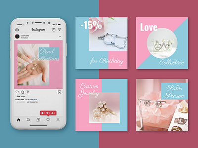 Instagram Banners Jewelry #2 banner banner design design instagram instagram banner instagram post jewelry marketing social media