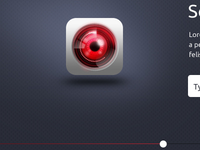 The Eye digital eye eye hal icon red