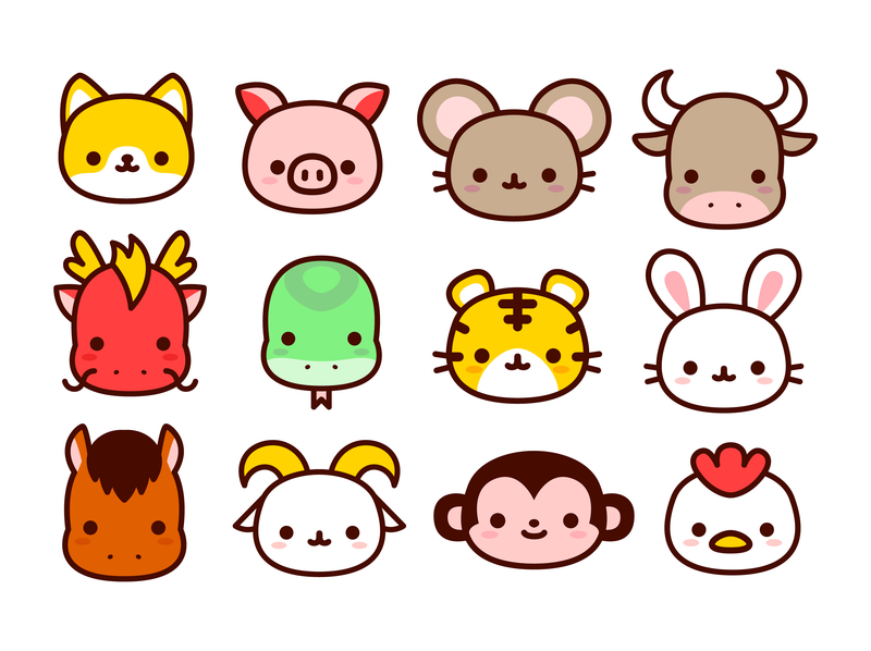 Kawaii Chinese Zodiac Emojis by Andres Rodriguez A | Dribbble | Dribbble