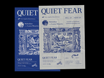 Promotional Posters Quiet Fear EP advertise illustration music album music artwork poster art poster design print design promotional design