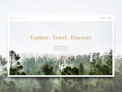 Minimalist Hero design hero minimalist travel uiux web web design website