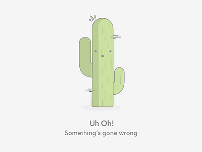 Uh Oh! cactus empty empty graphic empty state error error state graphic state