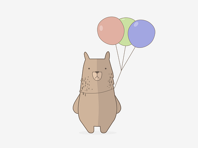 The Birthday Bear bear graphic graphic design illustration