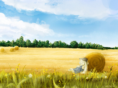 The Country Rabbit art digitalart illustratio