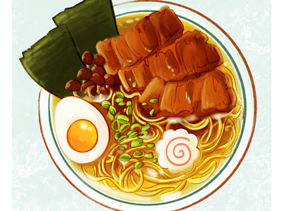 Ramen Old Style illustration