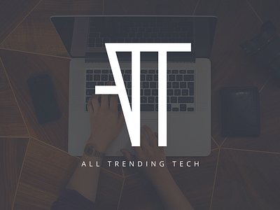 All Trending Tech blog bold branding flat logo news satire simple tech technology typography vector