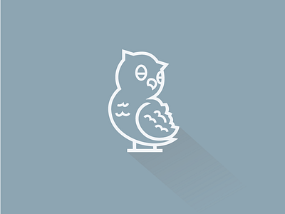 Owl bird clean dribbble flat gradient graphic graphic design illustration simple