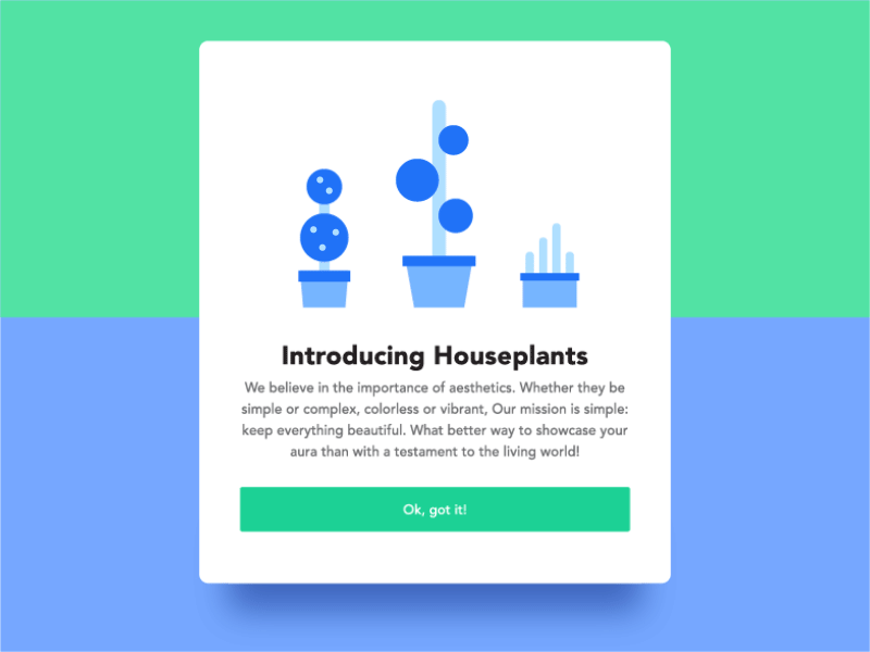 Pop-Up Houseplants app clean design flat gif illustration ios mobile ui ux vector web