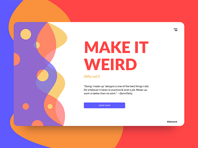 Make It Weird app branding clean design flat typography ui ux vector web website