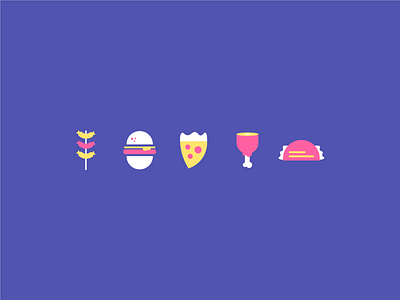 The Yums app branding burger design hotdog icon illustration ios pizza vector web website