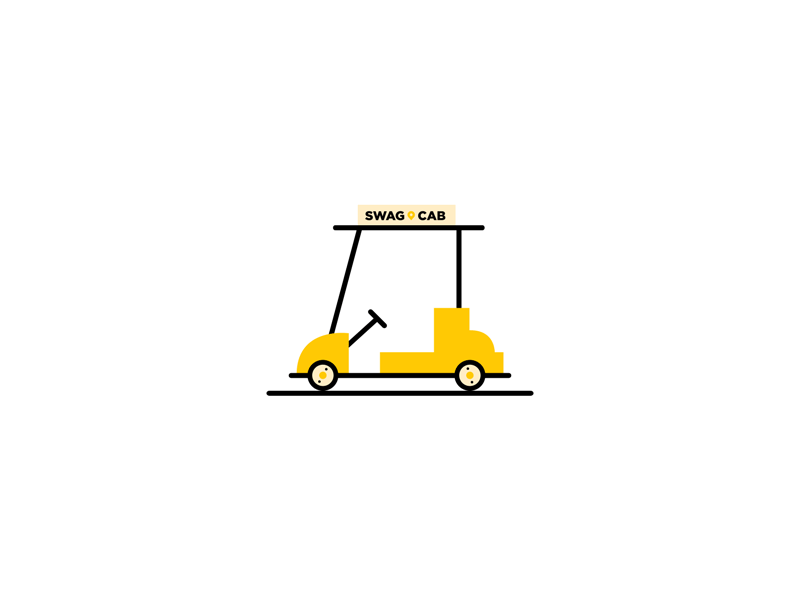 Issa Golf Cart animation branding clean design flat gif golf illustration minimal populate taxi vector