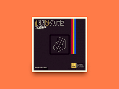 1nn0vate Playlist 80s album branding clean design icon illustration logo minimal pattern texture vector