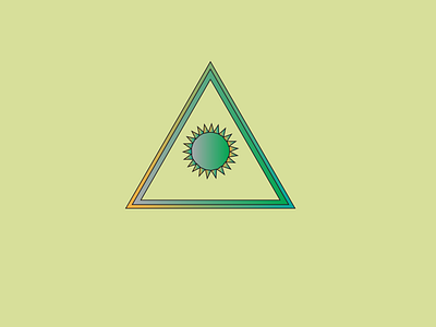 Triangular sun logo