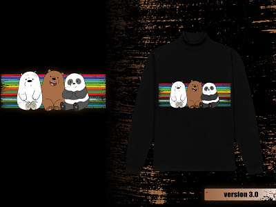 We bare bears T-shirt Design design graphic design illustration tshirtdesign typography vector