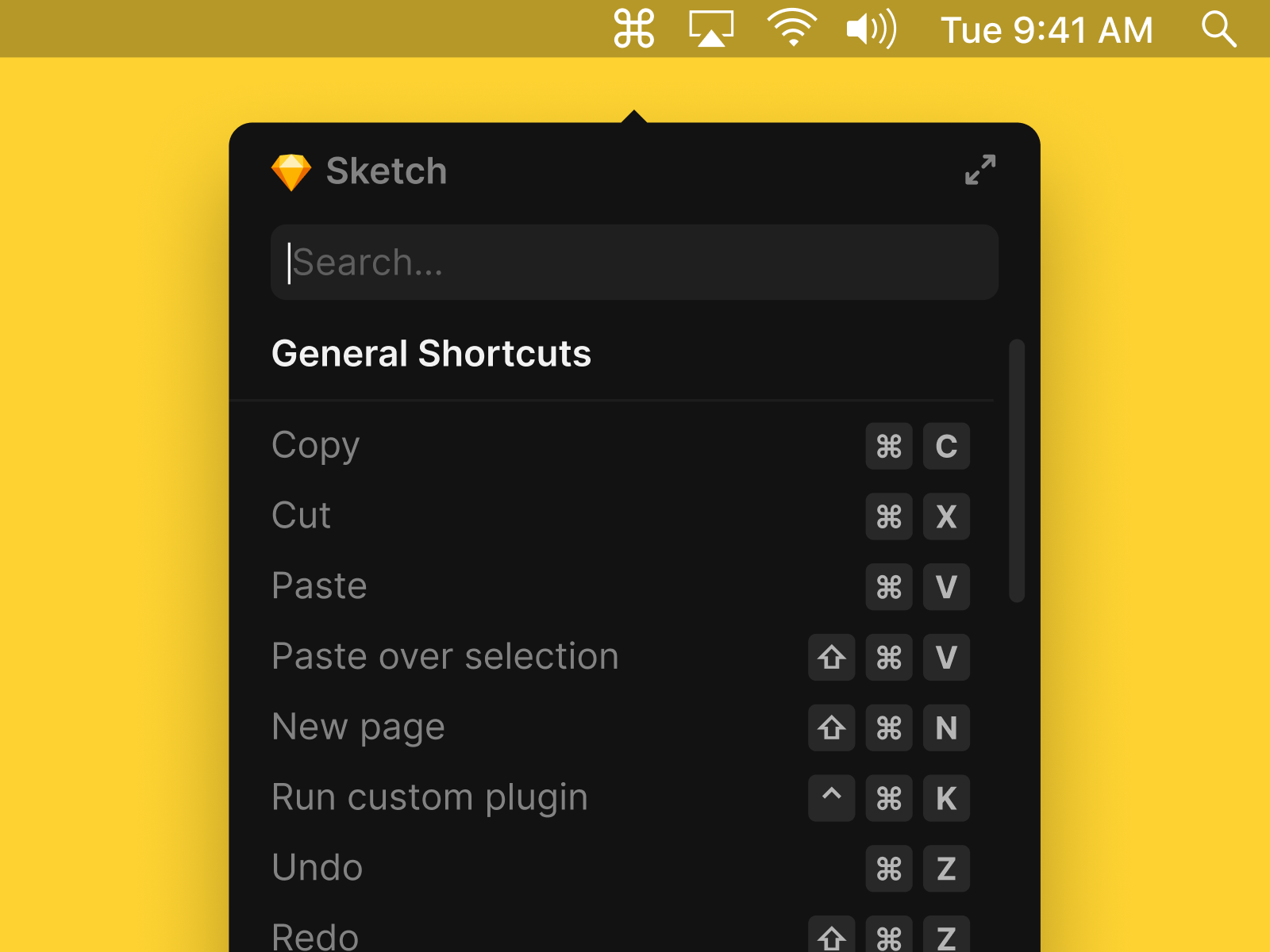 Shortcut menus. Mouseless. Menubar на телефоне.