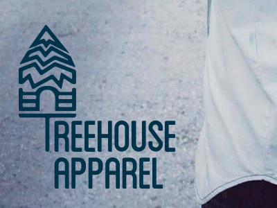 Treehouse Apparel Logo Color Variants apparel blue clothes minimal nature navy rounded serif sans serif tree