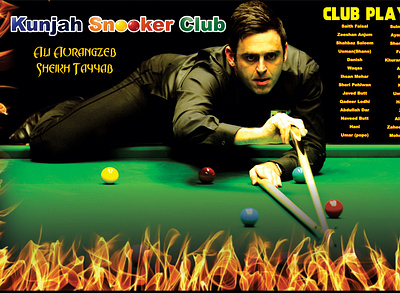 Snooker Club Poster Design branding design graphic design logo snooker snooker banner
