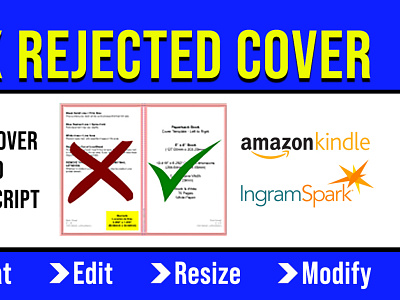 How to fix Rejected Book book cover branding cover design design fix error graphic design illustration