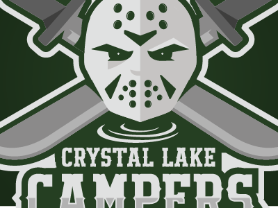 Crystal Lake Campers horror logos sports team