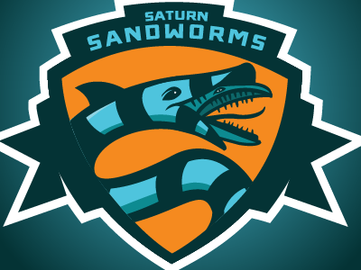 Saturn Sandworms bettlejuice horror logos sandworms saturn sports