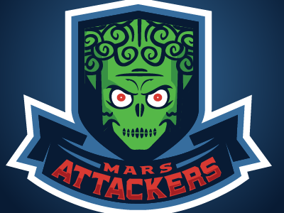 Mars Attackers horror logos mars attacks aliens sports