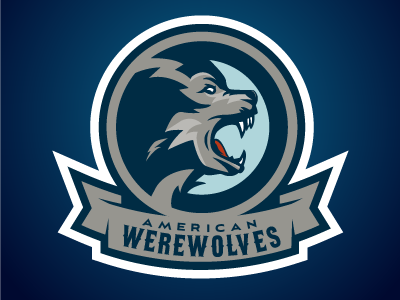 American Werewolves horror logos sports team