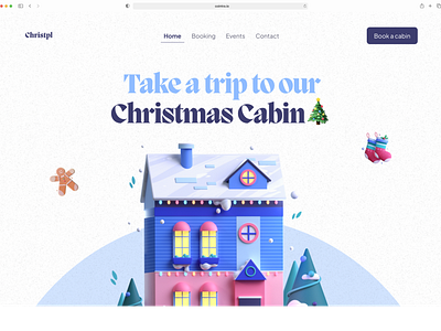 Christmas Cabin Landing page