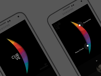 Curve Music Player app color colour ui ux visual