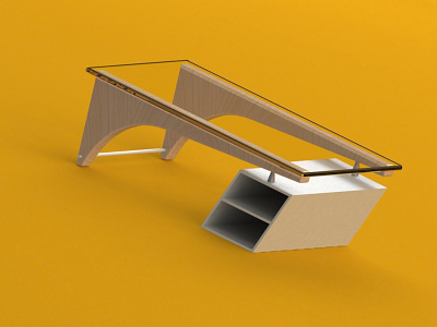 Office table Design | SolidWorks | 3D render
