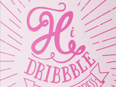 Hi Dribbble dolcepress dribbble hi lettering