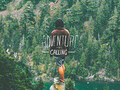 Adventure is Calling adventure hand drawn type lettering tbks typography
