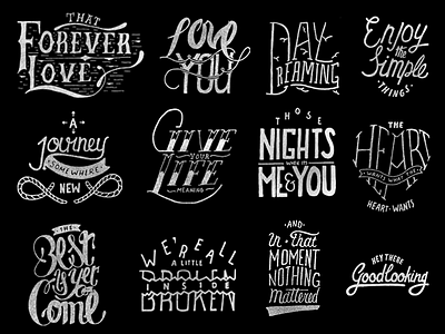 My Lettering Collection #2 hand drawn type hand lettering lettering quotes theboredkids typography