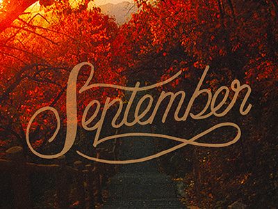 September Lettering autumn fall handdrawntype handlettering lettering script september virgo