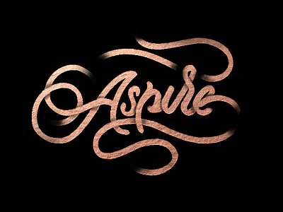 Aspire aspire dribbble gold handlettering lettering type typography